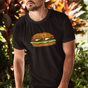 Camiseta Negra Algodón Orgánico Burger - Julieta Jaleo